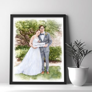 Benutzerdefinierte Malerei, Porträt, Aquarellmalerei, benutzerdefinierte Aquarellfarbe, Haustierporträt, Hochzeitsfotos, personalisierte Malerei, Malerei vom Foto