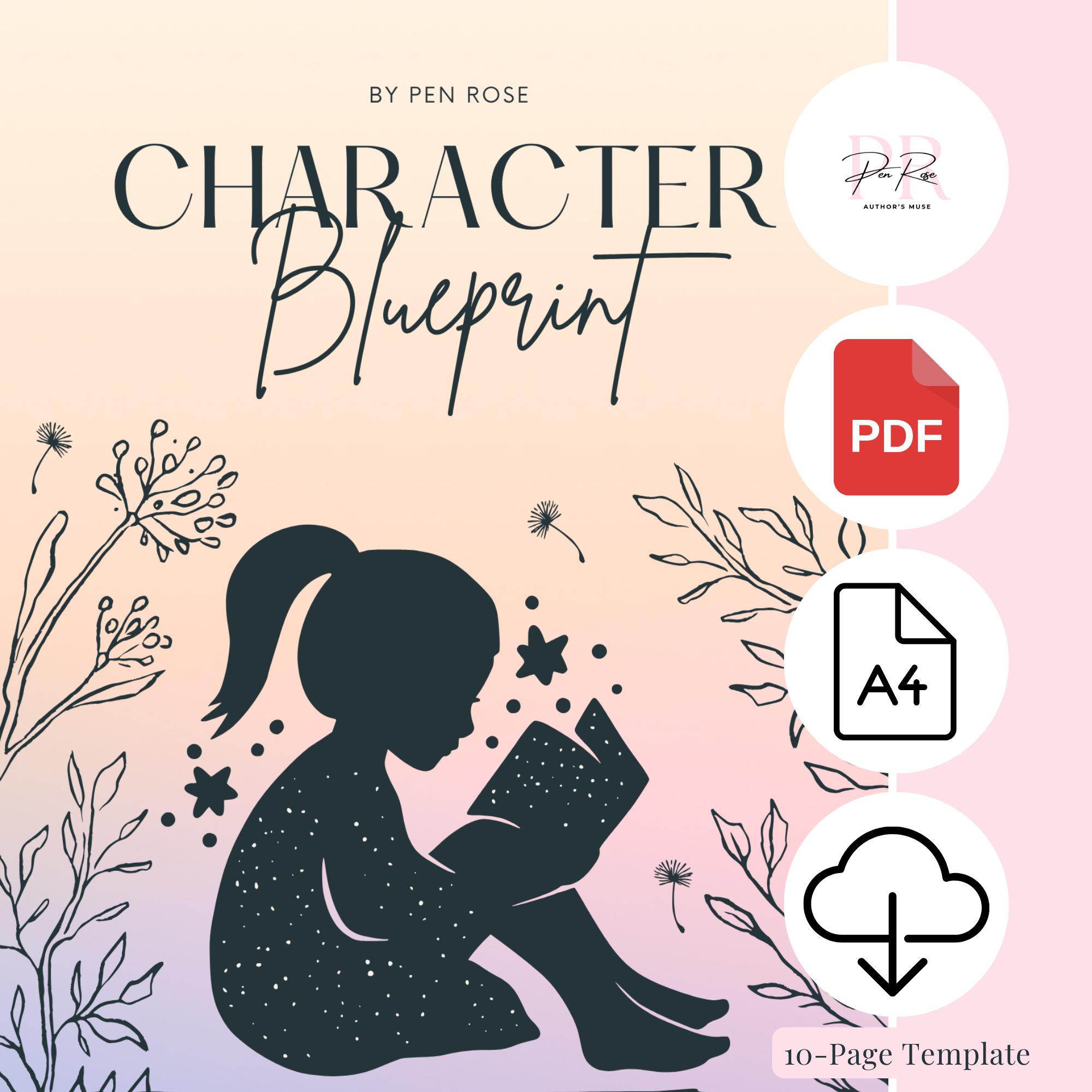 Character Blueprint Template | Printable Character Profile for Writers ...