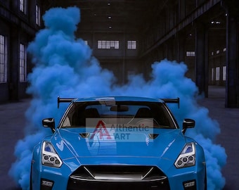 Póster del Nissan GT-R R35, arte mural automotriz (descarga digital)