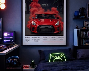Póster del Nissan GT-R R35, superdeportivo (descarga digital)