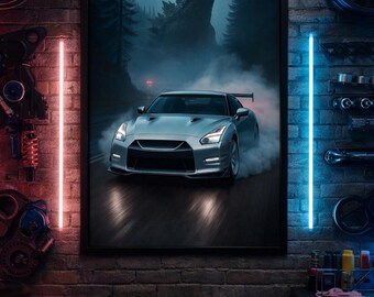 Póster del Nissan GT-R R35, superdeportivo (descarga digital)