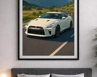 Póster del Nissan GT-R R35, superdeportivo (descarga digital)