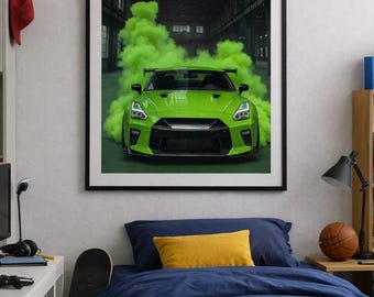 Póster del Nissan GT-R R35, superdeportivo (descarga digital)