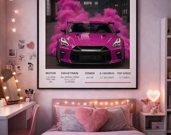 Póster del Nissan GT-R R35, superdeportivo (descarga digital)