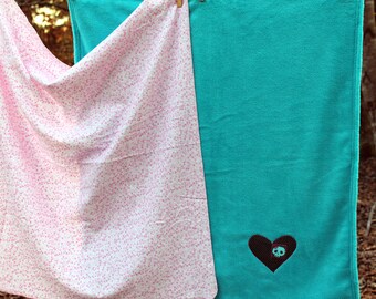 Skull And Heart Blanket Set - SALE