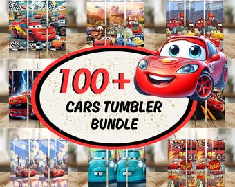 100+ Cars Tumbler Wrap Bundle, 20oz Mcqueen PNG Tumbler Designs, Digital McQueen Skinny Tumbler, Cars Cartoon Sublimation Lightning Car Wrap