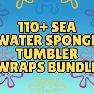 110+ kinderen gele spons cartoon beker wrap bundel, grappige spons cartoon, goofy karakter sublimatie, 20 oz beker wraps, png, bob cartoon