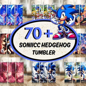 70+ Hedgehog Tumbler Wrap Bundle, Sonic Blue Cartoon Tumbler Designs, Hedgehog Cartoon Png, 20oz Skinny Colorful Sonic Tumbler Wraps Designs