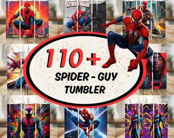 110+ Spiderman Tumbler Wraps Designs Bundle, Kids Superhero Tumbler PNG, Cartoons Action Hero 20oz Tumbler Sublimation, Superhero Tumbler