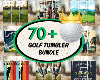 70+ Golf Tumbler Wrap Bundle, Golf 20oz Skinny Tumbler Sublimation Design, Funny Golf Tumbler PNG, Golf Lover, Women Sport Golf Club Tumbler