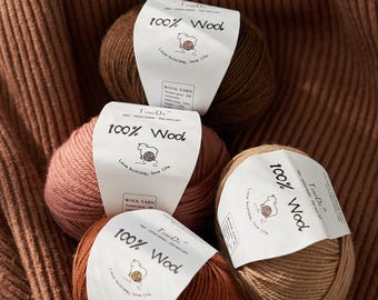 100% Wool Yarn, 4-ply Multicolor Yarn for Handmade DIY Sweater Coat Knitting