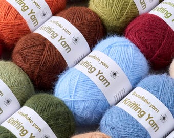 Snowflake Plush Wool Yarn – Soft Chunky Yarn for Sweaters, Scarves, Blankets & DIY Knitting projects