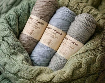 Soft Wool Blend Yarn for Knitting, Crochet, Crafts (100g Skein)