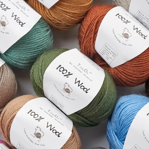 Fil 100 % laine sélectionné, fil multicolore 4 fils, parfait pour les pulls, les manteaux et les accessoires faits main