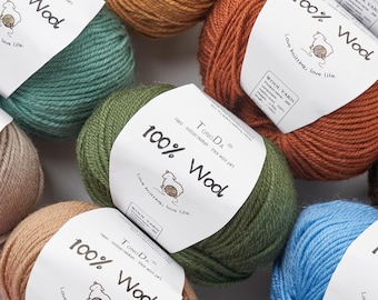 Selected 100% Wool Yarn, 4-ply Multicolor Yarn, Perfect for Handmade DIY Sweaters, Coats,And Accessories