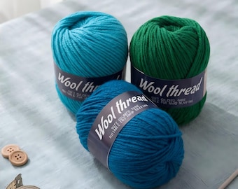 Soft 4-Ply Wool Yarn for Knitting and Crochet Projects