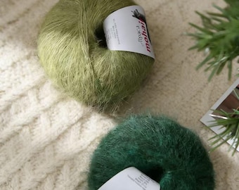 Alpaca Mohair Hand Knitting Yarn – Soft & Fluffy for Sweaters, Wraps, and Crochet Projects