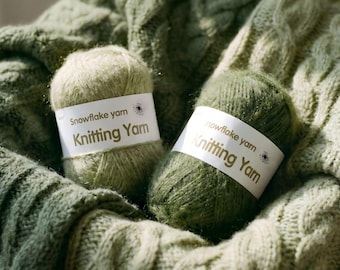 Snowflake Wool Blend Yarn 3mm | Fuzzy Crochet Knitting Yarn