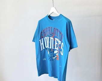 Camiseta vintage Artex Sportswear USA/NBA Charlotte Hornets, década de 1990, talla L