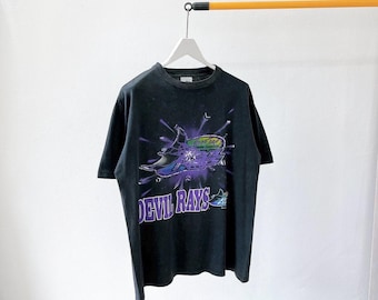 Vintage 90s Tampa Bay Devil Rays Baseball T-shirt - Russell Made