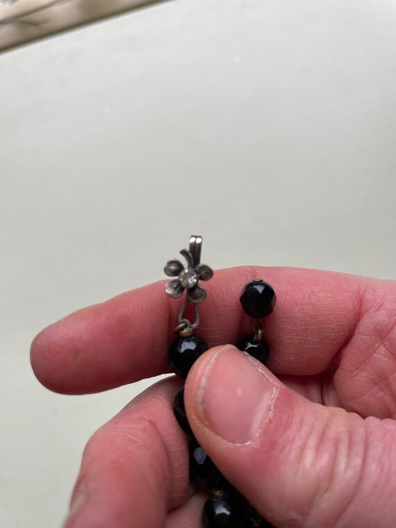 Robert DeMario black glass bead necklace - image 6