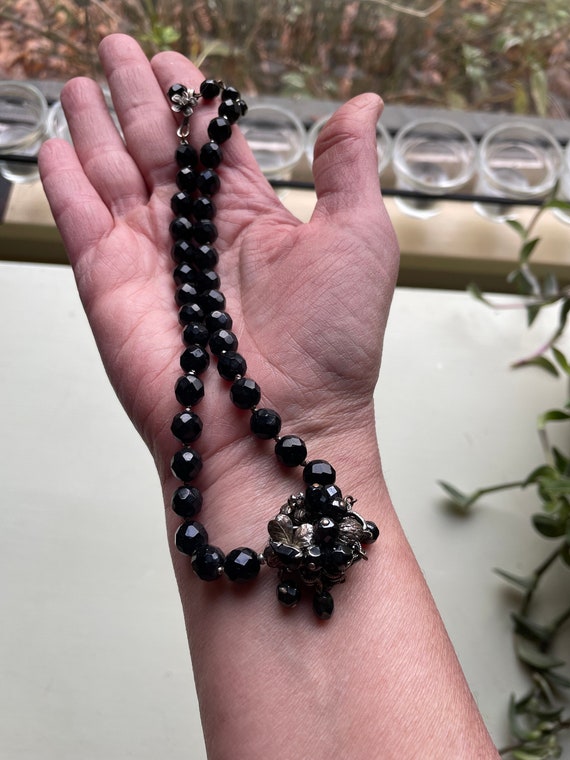 Robert DeMario black glass bead necklace - image 5