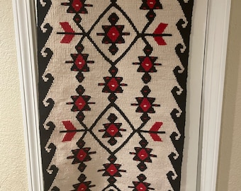 Turkish Wool kilim wall hanging or rug