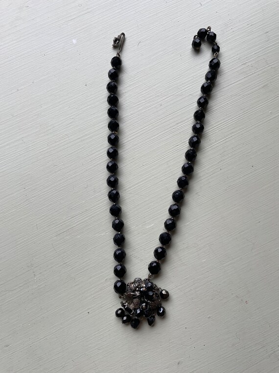 Robert DeMario black glass bead necklace - image 7