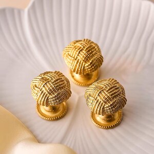 Brass Drawer Knobs, Round Drawer Pull, Cabinet Hardware