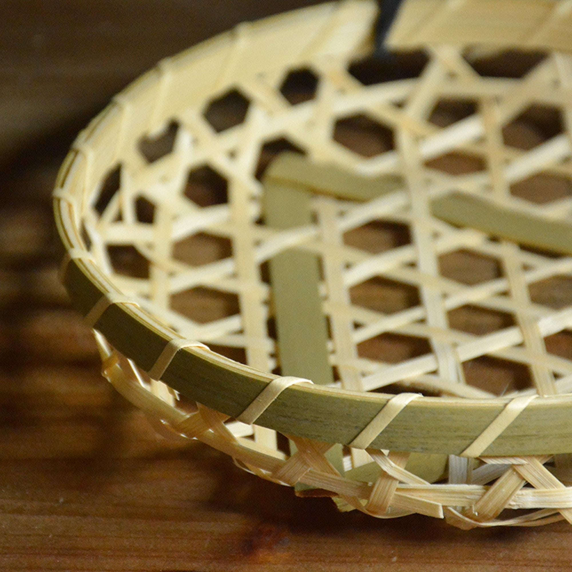 Handmade Woven Bamboo Basket With Handle, Japanese Style Decor - Etsy