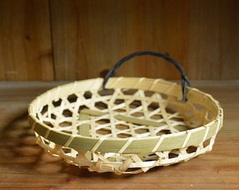 小さな竹かご：ベトナムの編み込み装飾（2.3x3.1x2.3インチ） - Etsy 日本