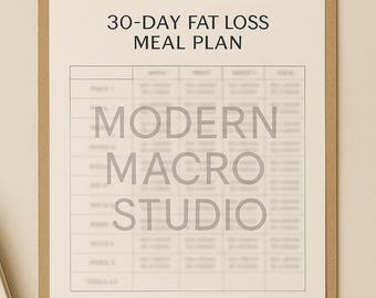 30-Day Fat Loss Meal Plan | Simple High-Protein Meals + Weekly Coaching Pages