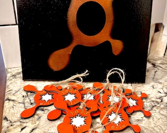 Orange splat point Fitness Snowflake Ornament Custom 2025 OTF Gift