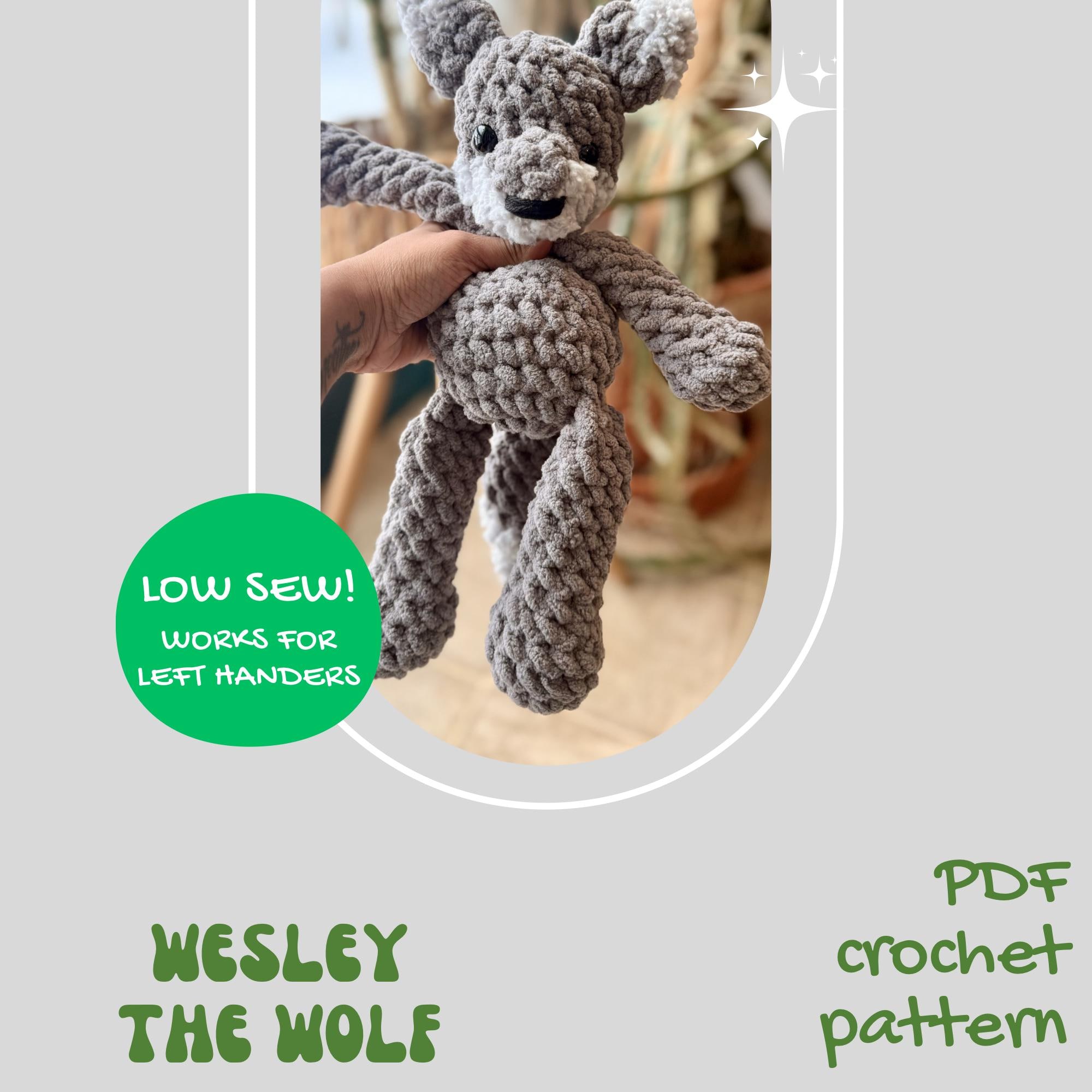 38 Wolf Crochet Patterns to Stitch for Woodland Decor, Gifts, and Amigurumi Displays 21 Wesley the Wolf Crochet