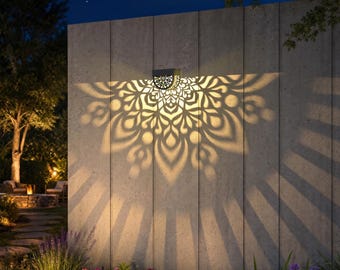 Mandala Solar Fence Lights Outdoor Solar Step Wall Lights Garden Decoration (pack of 4)