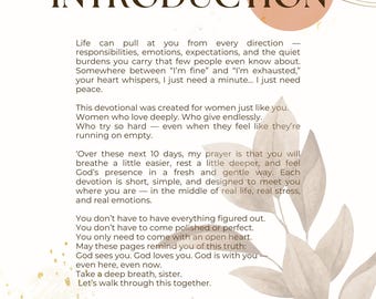 Christian Devotional for Overwhelmed Women | 10 Day Faith Devotional | Printable | PDF | Christian Encouragement | Women’s Devotional