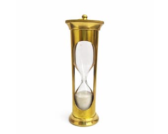 Timglas i mässing, elegant nautisk klocka - 1 minut
