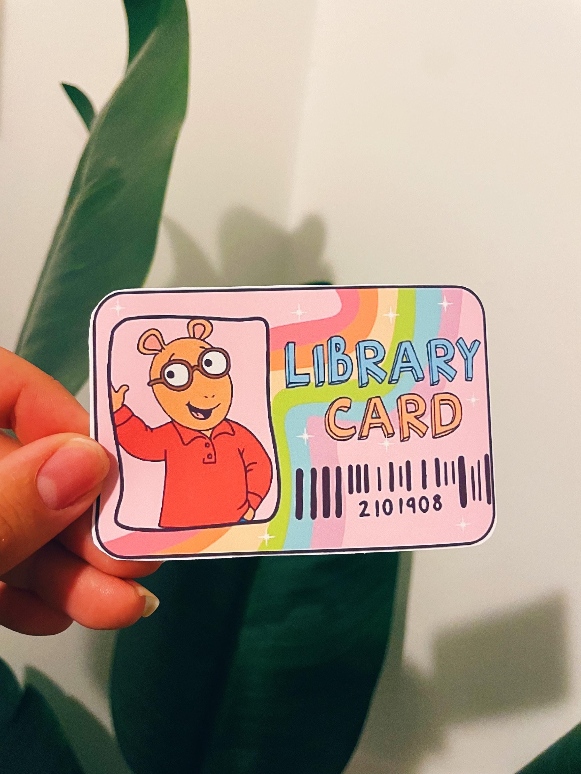 Arthur Library Card Sticker - Etsy