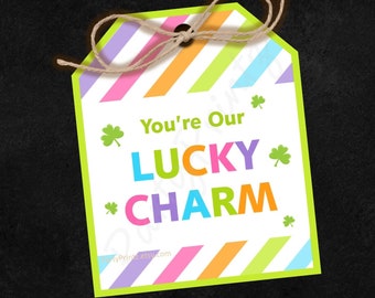 INSTANT DOWNLOAD - Printable - Tags - You're Our Lucky Charm - St. Patrick's Day - pdf - jpg
