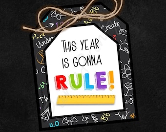 INSTANT DOWNLOAD - Printable - Tags - This Year is Gonna Rule - Back to School - Student - Teacher -  pdf - jpg