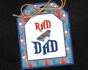 INSTANT DOWNLOAD - Printable - RAD Dad -  Father's Day - Tags  - pdf - jpg