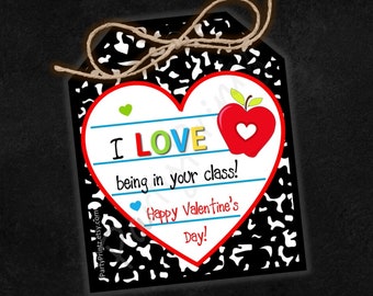 Valentine Printable Treat Bag Topper - INSTANT DOWNLOAD - School - Teacher - Valentine - pdf - jpg