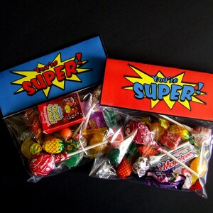 INSTANT DOWNLOAD Printable Superhero Birthday Treat Bag Toppers image 3