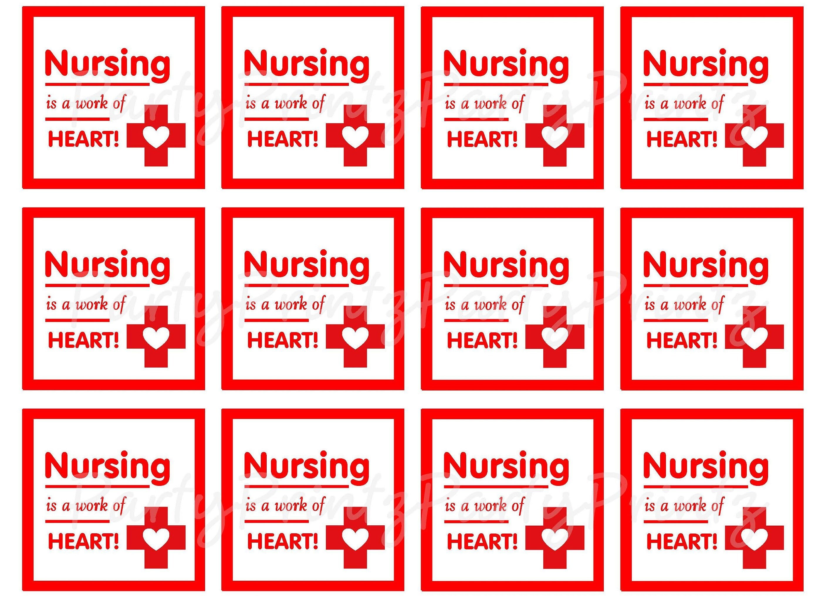 INSTANT DOWNLOAD Printable Nurse Favor Tags Etsy