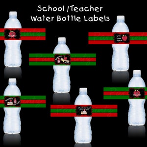 INSTANT DOWNLOAD Printable School / Teacher Water Bottle | Etsy