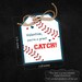 INSTANT DOWNLOAD Printable Tags Great Catch Baseball Valentine Pdf Jpg ...