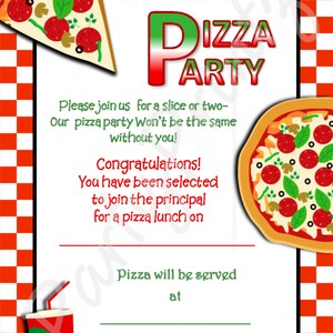 INSTANT DOWNLOAD Printable Pizza Party Food Cards Place Cards Favor Tags image 2