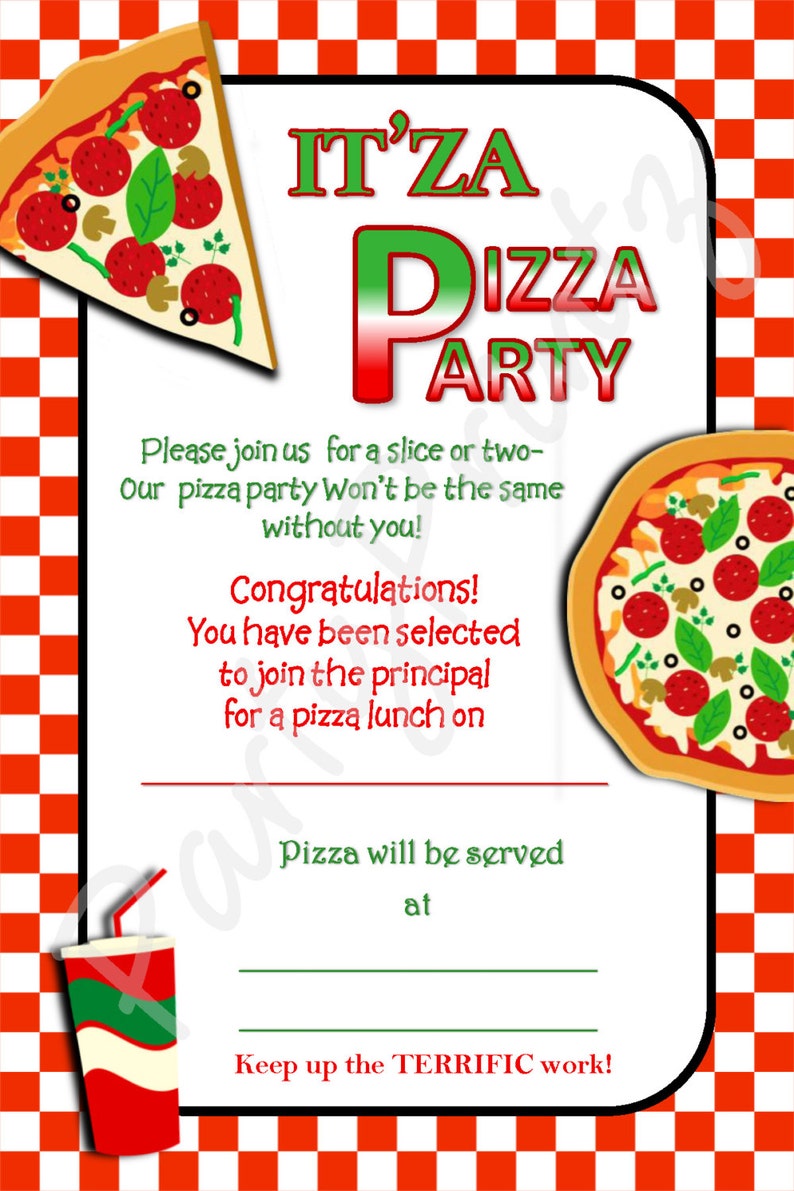 INSTANT DOWNLOAD Printable Pizza Party Food Cards Place Cards Favor Tags image 2