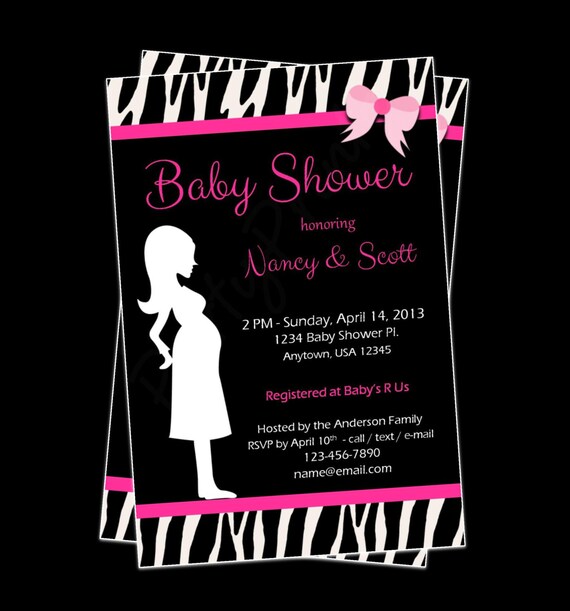 Printable Baby Shower Invitations Personalized Custom Etsy