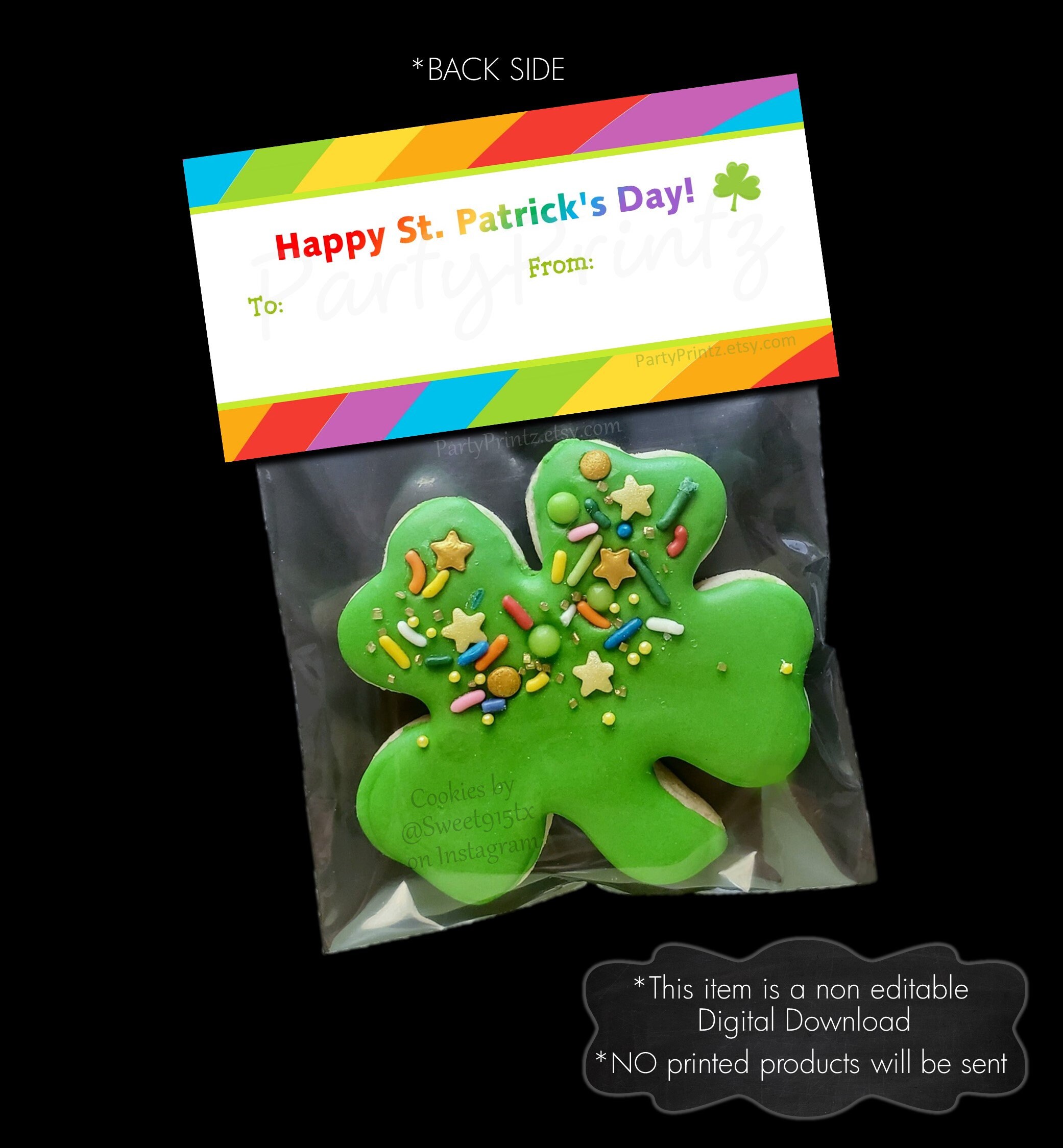 INSTANT DOWNLOAD Printable Treat Bag Toppers Let's Shamrock St. Patrick ...